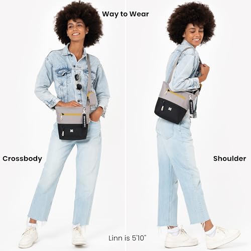 Image of Sherpani Sadie, Nylon Crossbody Bag, Lightweight Shoulder Bag, Travel Cross Body, Crossbody Purse for Women, RFID Protection, Removable Coin Purse, Travel Gift (Wasabi Stone)
