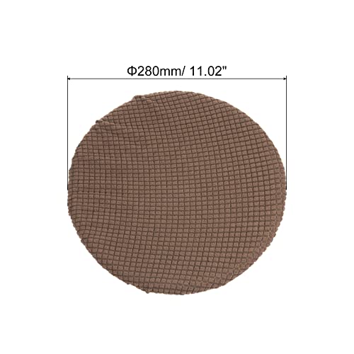 PATIKIL 11" Round Bar Stool Cover, Washable Elastic Stool Cover for Diameter 11"-13" Chair, Tan - Image 2