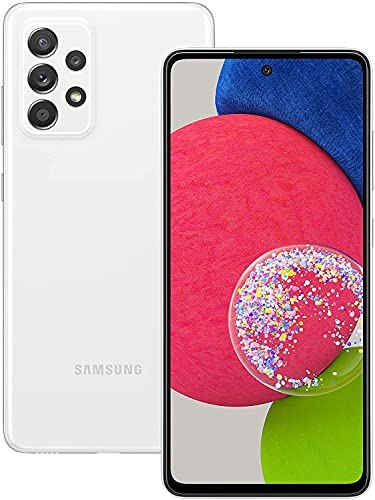 Samsung Galaxy A52s 5G Smartphone 6.5 Zoll Infinity-O FHD+ Display 128 GB Speicher 4.500 mAh Akku und Super-Schnellladefunktion White 30 Monate Herstellergarantie [Exklusiv bei Amazon]