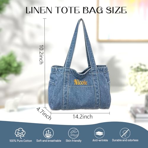 Bolso Tote Denim personalizado con bordado miniatura 7