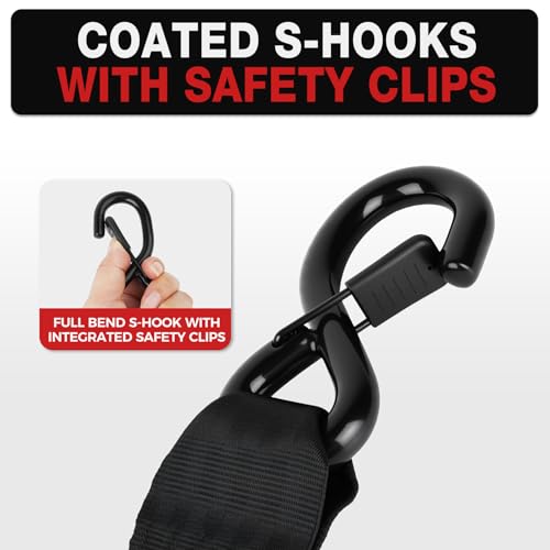 Autofonder Retractable Ratchet Straps 2-Pack, 2inx 10ft Heavy Duty by Autofonder - Used condition - Image 4