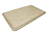 NewLife by GelPro Anti-Fatigue Designer Comfort Kitchen Floor Mat, 20x32”, Pebble Wheat Stain Resistant Surface with 3/4” Thick Ergo-foam Core for Health and Wellness