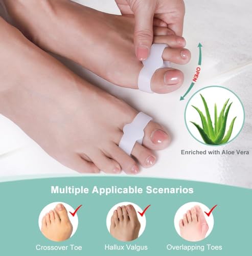 Image of Toe Separator for Feet Toe Spacers Correct Toes Yoga Silicone Hammer Toe Corrector for Women & Men Correct Toe Straighteners for Overlapping Toes (All Finger Toe Separator) (PRO +)