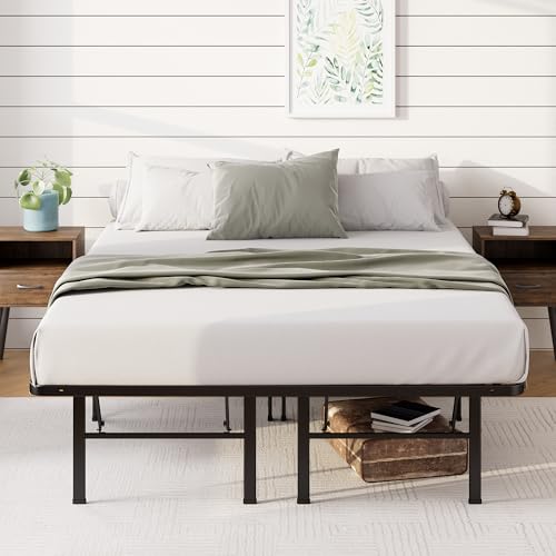 Zinus SmartBase Letto 135 x 190 cm - Altezza 35 cm - Ideale per un letto degli ospiti - Con portaoggetti sotto il letto - Letto in metallo - Nero
