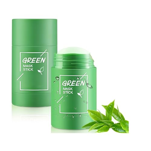 2 Green Tea Mask Stick,Mascarilla Sólida de Limpieza Profunda de Poros