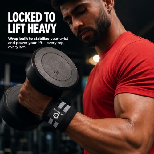 Image of Wrist Band For Gym Workout Wrist Support For Gym Straps For Men Hand Band Strap For Man Wrists Supporter Wrap For Man Workout Accessories For Women And Men 3 mm Thickness (Gray)