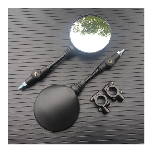 Rétroviseur Moto Guidon Anti-casse Rond Pliant Noir 10mm