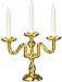 Dollhouse 3 Arm Gold Candelabra Miniature Dining Table Accessory 1:12 Scale