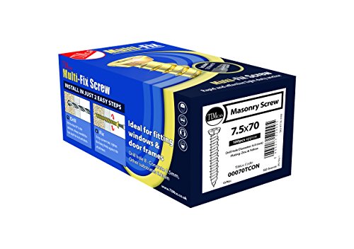 TIMCO 00080TCON Multi-Fix Betonschraube - ZYP, gelb, 7.5 x 80mm, 100 Stück