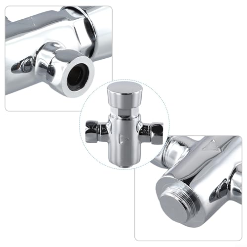 Robinet de douche chromé non concussif avec débit chronométré durable - 4
