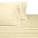 Solid Ivory King Size Microfiber Attached Waterbed Sheets with Pole Attachment. Pole not Included