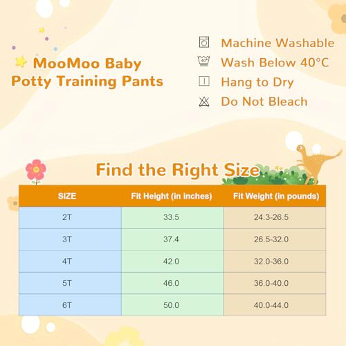 Image of MooMoo Baby Cotton Training Underwear for Boys and Girs 2T-6T,4pk