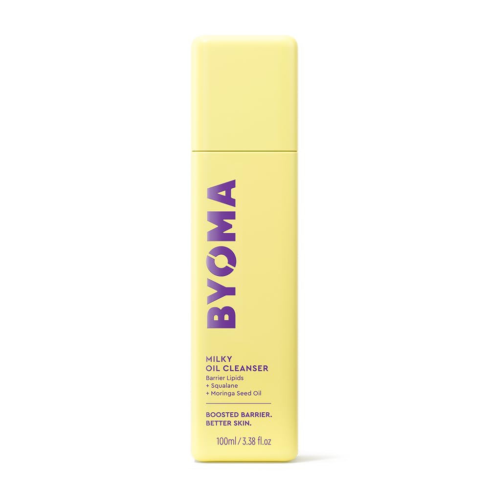 BYOMAMilky Oil Cleanser - Hydrating Facial Cleanser for Skin Barrier Repair - Tri-Ceramide Face Wash for Sensitive Skin & All Skin Types - Deeply Hydrated Skin, No Oily Residue - 3.38 fl oz