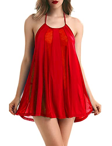 Poupée au-dessus du genou rouge en polycoton élasthanne pour femme en taille unique