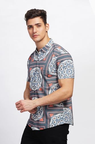 Image of BULLMER Trendy Regular Fit Printed Causal Shirt for Men - Pack of 1
