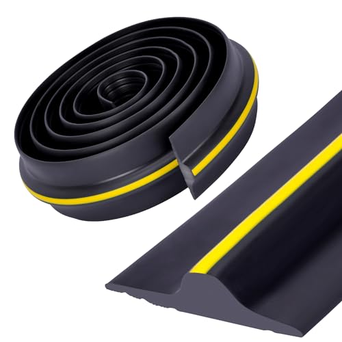 lesolar Garage Door Threshold Seal 3m 18mm Universal Garage Door Weather Threshold Seal Garage Door Seals Bottom Rubber Perfect for Keeping Garages Clean and Dry (Excluding Adhesive)