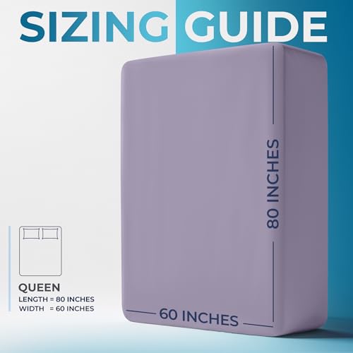 Image of Utopia Bedding Extra Deep Pocket Queen Fitted Sheet, Fits up to 21 Inch Mattress - Hotel Luxury, Soft, Breathable and Comfy - Shrinkage and Fade Resistant - Easy Care (Lavender)