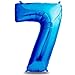 envami Palloncini Compleanno 7 Anni Blu 101 CM - Palloncino Numero 7 - Numeri Gonfiabili Compleanno - Decorazioni Compleanno - Palloncino 7 Anni Compleanno - Vola con l'Elio