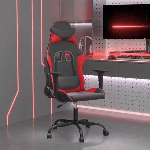 Rantry Chaise de Gaming Massage Rouge et Noir en Similicuir Chaise de Bureau Chaise de Bureau Chaise de Bureau Ergonomique Chaise de Bureau Fauteuil de Bureau