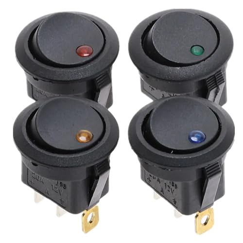 Interruptor basculante 12V LED azul redondo para evitar consumo de batería en coche 2