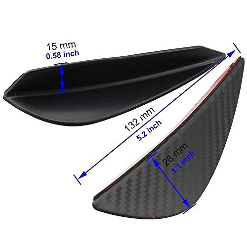 Image of 4Pcs Air Knife Carbon Auto Front Bumper Protector Lip Splitter Styling for All Cars | Carbon Fibre