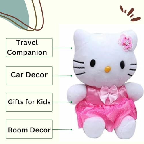 Image of Set of 2 Cute Hello Kitty Stuffed Soft Toys Plush Doll for Girls (20 cm)