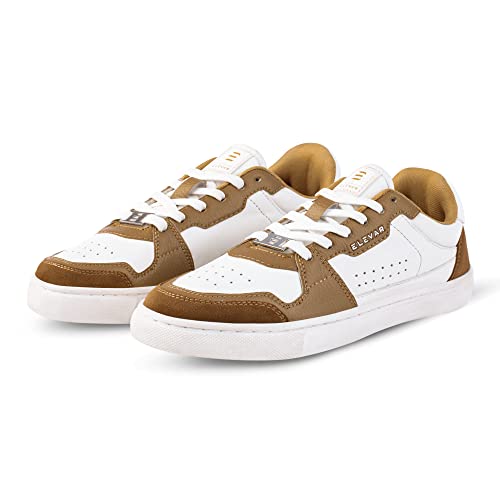 Image of ELEVAR Court Low Men's White Casual Sneaker Shoes -Low Top Stylish and Comfortable