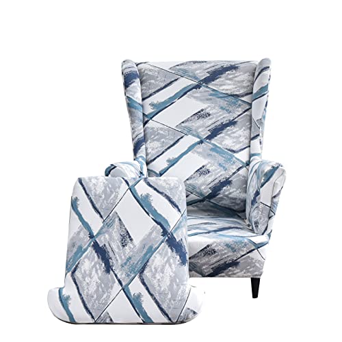 Funda elástica para sillón de 2 piezas SPOUR protector de muebles ajustable lavable elastano 2