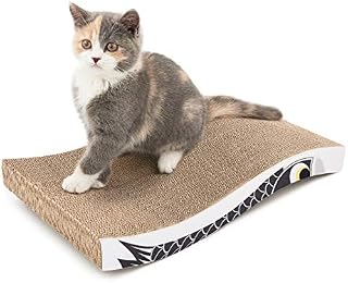Coching Cat Scratcher Cardboard Curved Shape Scratch Pad with Unique Three Different Scratch