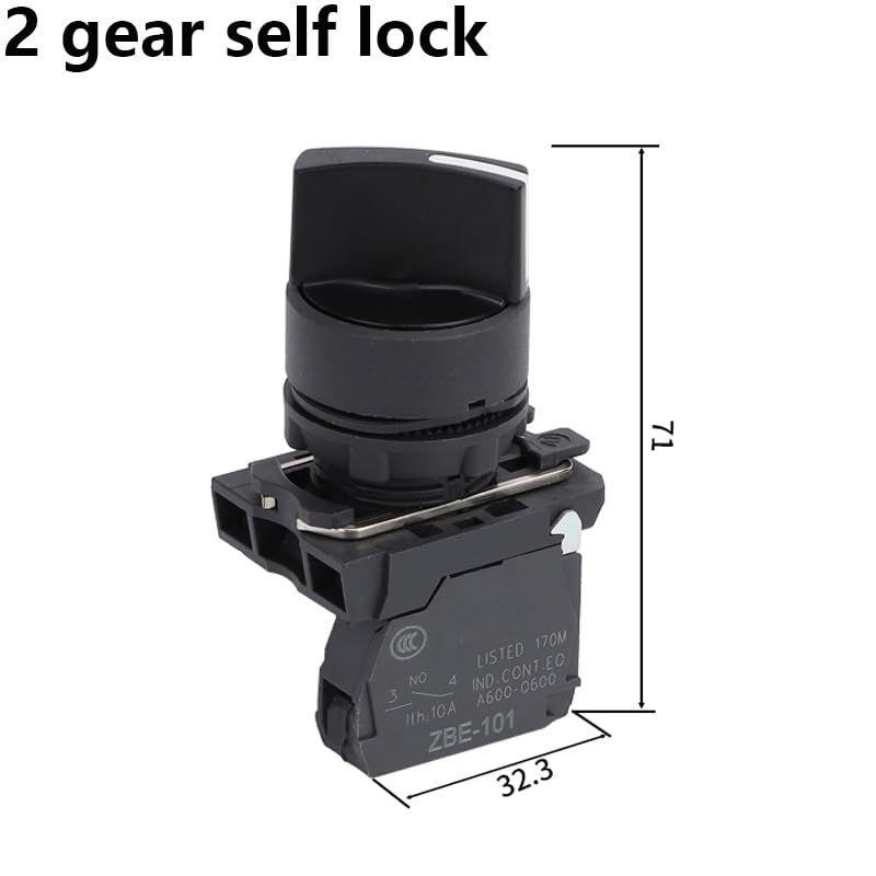 Sélecteur XB5 2 vitesses à réinitialisation autobloquant NC NO 22mm - 2