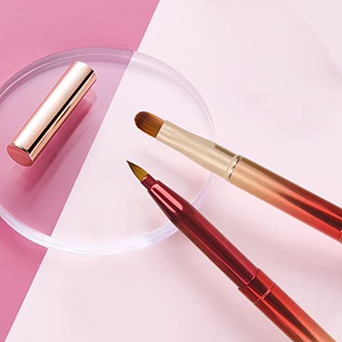 Arqumi Lip Makeup Brush, Retractable Lip Brushes, Double-Ended Lip Liner Brush Travel and Daily Use Lightweight Lipstick Gloss Eyeshadow Applicator with Protective Lid for Women Girls Red - Image 8