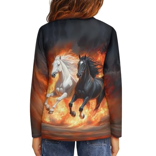Image of Uourmeti Girls Graphic Tees Long Sleeve T Shirts for Teens Casual Tshirts Junior Sportswear Fall Tops