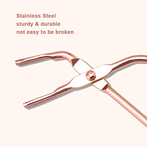 Andoer Ferramenta aplicadora de extensão de cílios postiços em aço inoxidável Ferramenta de aplicaçã