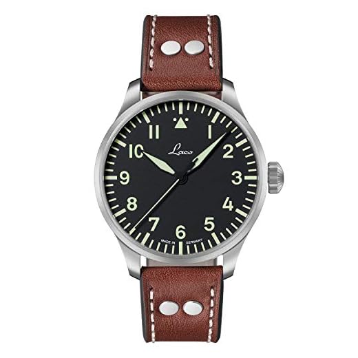 Laco 1925 861688 - Reloj analógico automático para Hombre, Correa de Cuero Color marrón