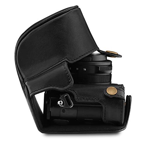 Image of MegaGear MG1565 Ever Ready Genuine Leather Camera Case Compatible with Panasonic Lumix DC-LX100 II - Black