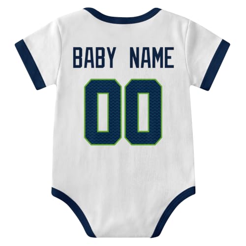 Image of KREDE Baby Clothes Custom Short Sleeves for Baby Boy Gifts | Custom Bodysuit with Number Name Gifts for Baby