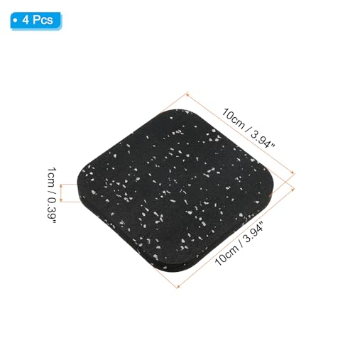 PATIKIL Treadmill Mat, paquete de 4 tapetes de goma anti vibración y reducción de ruido para proteger piso miniatura 2