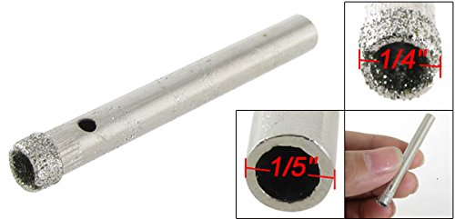 Sourcingmap 6mm 1/4" Diameter Ceramic Tile Glass Metal Hole Saw Diamond Core Drill Bit 2 Sourcingmap 6mm 1/4" Diameter Ceramic Tile Glass Metal Hole Saw Diamond Core Drill Bit - Image 2
