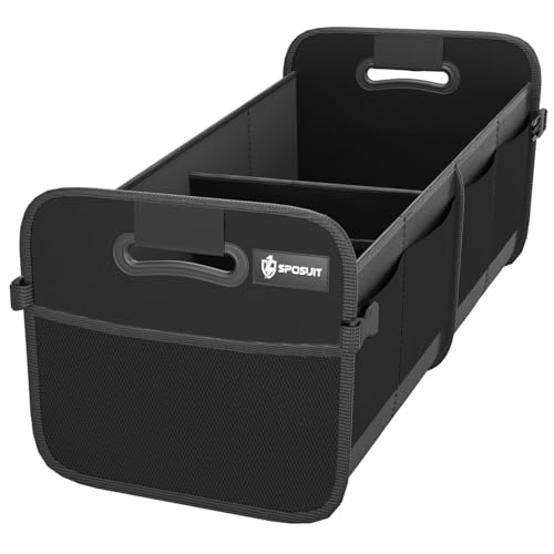 Image of Sposuit Trunk Organizer for Car - 80L Collapsible Sturdy Car Storage, Black