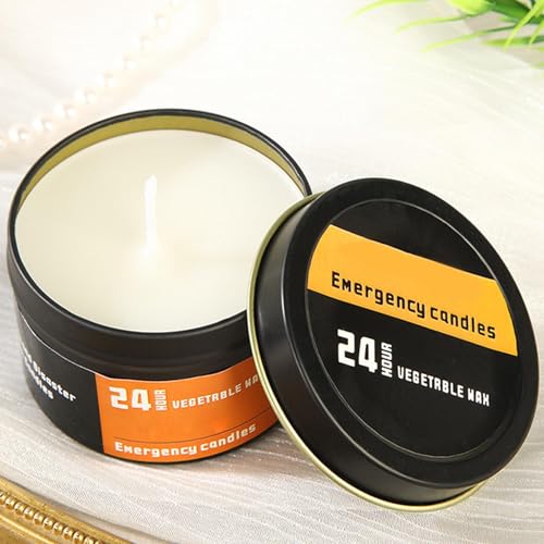 Camping Kerzen - Winddichte Außenleuchten | Langlebige Blechkerzen mit Schutzdeckel, Außenbeleuchtung für Stürme, Abenteuer, Reisen, Rucksackreisen, Jagd, Angeln, Survival-Set – Bild 6