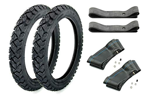 Set 2X Heidenau Enduro M/C Reifen 2,75 x 16 Zoll, 46M TT Profil K42 inklusive 2X Felgenband und 2X Schlauch für Simson