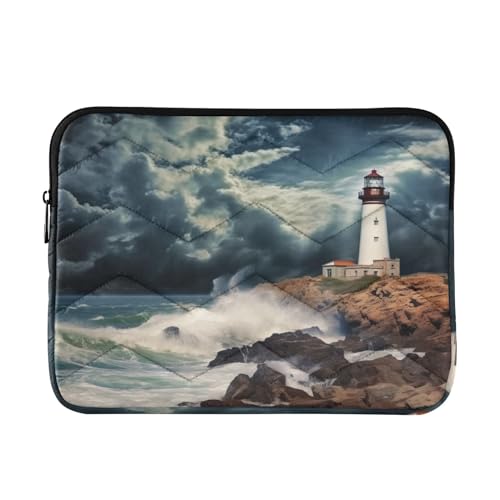 Funda para laptop 13-14 pulgadas con patrón faro impermeable