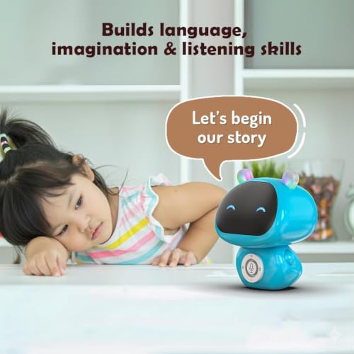 Image of Storybot | Robot Toy for Babies, Toddlers & Kids | USB Rechargeable Type-C & In-built Music | Popular Bedtime Stories, Rhymes & Songs | Best Gift for Boys & Girls 6+ Months (Sky Blue)