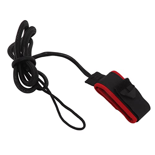 Surfboard Leash, Paddle Board Leash with Tape Adjustable Surfboard Foot Rope, Elastic Surfboard Safety Lifeline, Surfboard Accessories Paddleboard Leash for (Black