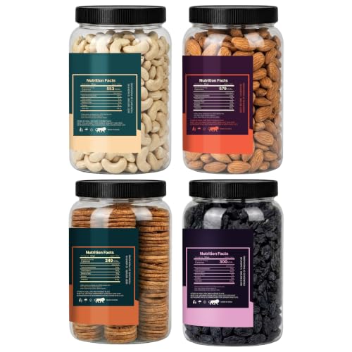 Image of LILA DRY FRUITS Dry Fruits Combo Pack Almonds, Cashews, Black Raisins & Anjeer 100 Gms x 4 Mixed Dry Fruits for Healthy Snacking, Daily Use Perfect for Gifting