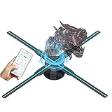 3D Hologram Fan WiFi Projector with 700 Video Library, Tabletop Holographic LED Ceiling Skylight Night Light for Halloween, Shop, Bar,Casino, Party Advertising Display 22 inch Missyou
