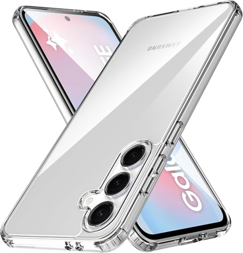 Image of NISHTECH for Samsung Galaxy S24FE 5G Premium Transparent Hybrid Soft Slim Dust Proof Back Case Cover with Camera Protection