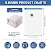Cozy Essential 8 Jumbo Vacuum Storage Bags, Space Saver Bags Compression Storage Bags for Comforters and Blankets, Pillow, Bedding, Vacuum Sealer Bags for Clothes Storage