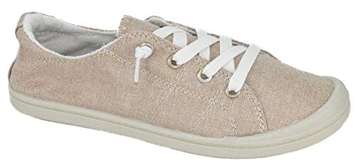 Image of Soda Flat Women Shoes Linen Canvas Slip On Sneakers Lace Up Style Loafers Zig-S