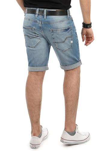 Indicode Männer Kurze Jeans - Regular Fit Stretch, 98% Baumwolle, Leichte Atmungsaktive Sommer Shorts - B797